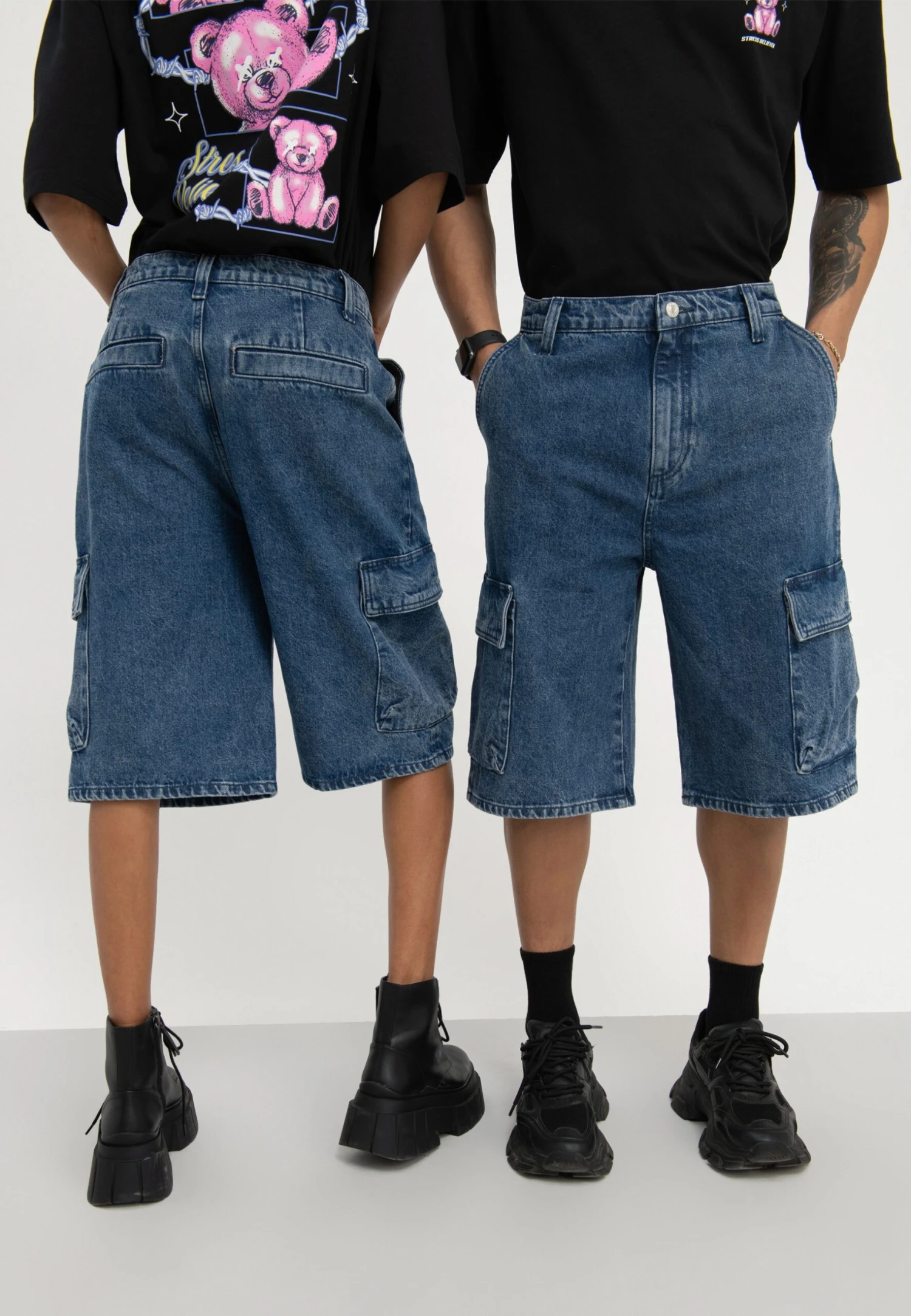 YOURTURN Unisex - Short En Jean - Blue Denim 3 YOURTURN Unisex - Short En Jean - Blue Denim