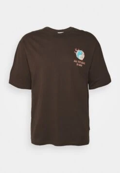 YOURTURN Graphic Tee Unisex - T-Shirt Imprimé - Brown