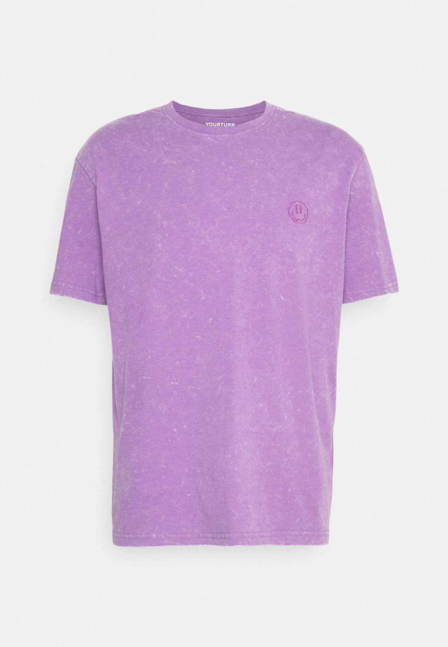 YOURTURN Yt-0722-1002Smiley Wash Tee / 404 - Purple - T-Shirt Basique - 404 - Purple 7 YOURTURN Yt-0722-1002Smiley Wash Tee / 404 - Purple - T-Shirt Basique - 404 - Purple – Image 5