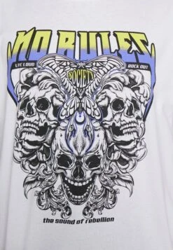 YOURTURN Rule Skull Graphic Tee Unisex - T-Shirt Imprimé - White 11 YOURTURN Rule Skull Graphic Tee Unisex - T-Shirt Imprimé - White -Vêtements Soldes 38058aa46a744b1d840b5599082d9305