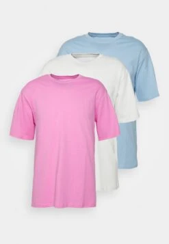 YOURTURN 3Pack Unisex - T-Shirt Basique - Light Blue/Grey/Pink -Vêtements Soldes 3af9a87d6a8f4b5799aeb97cf69ae6fc