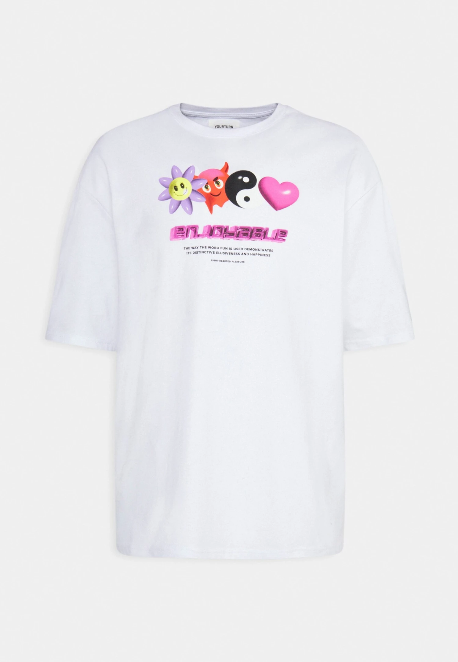 YOURTURN Unisex - T-Shirt Imprimé - White 8 YOURTURN Unisex - T-Shirt Imprimé - White – Image 6