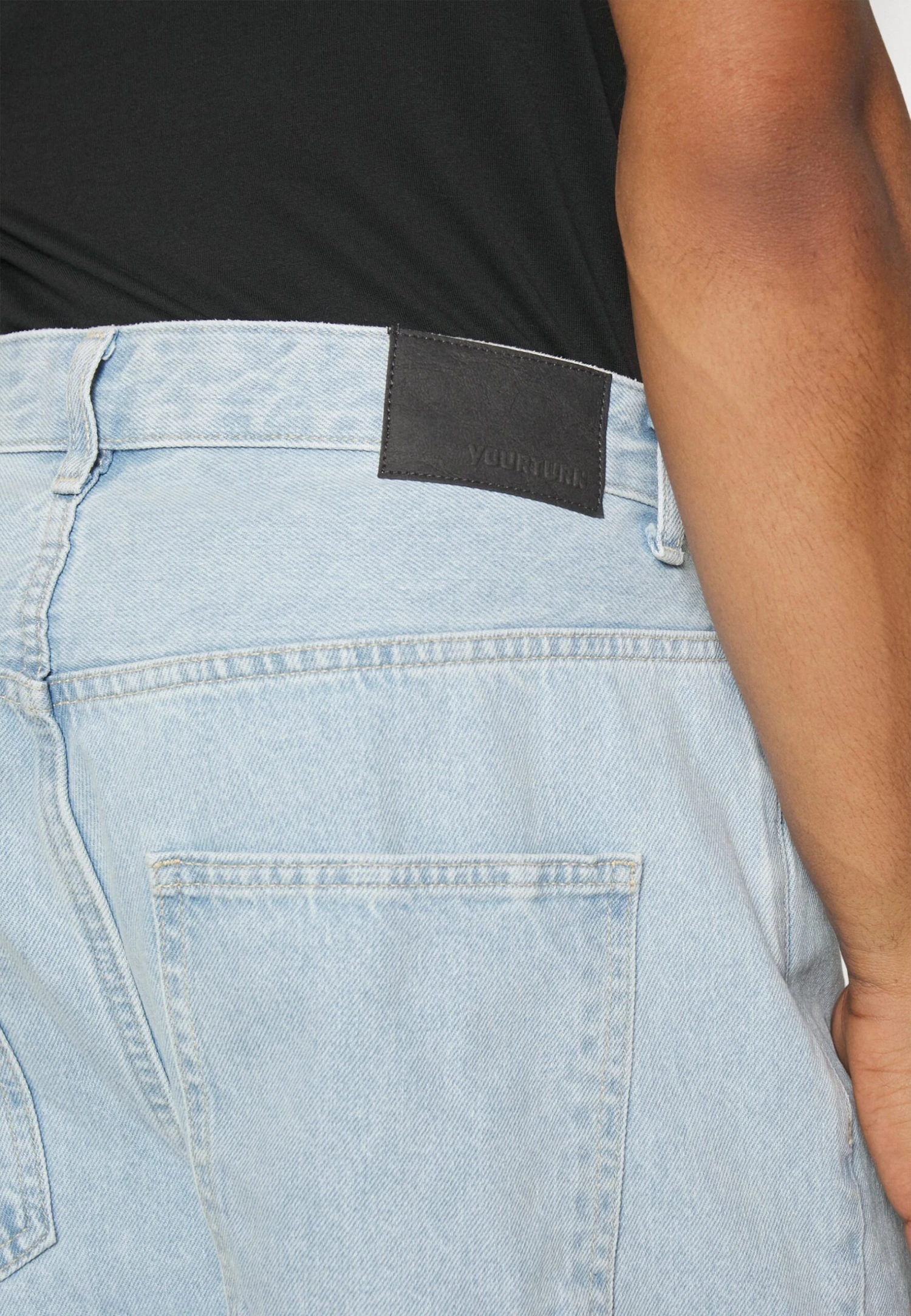 YOURTURN Baggy Jeans Unisex - Jean Boyfriend - Light Blue Denim 7 YOURTURN Baggy Jeans Unisex - Jean Boyfriend - Light Blue Denim – Image 5