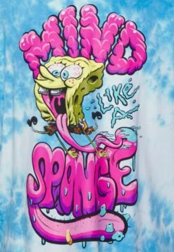 YOURTURN Spongebob Tie Dye Graphic Tee - T-Shirt Imprimé - Blue -Vêtements Soldes 40875b87dec64753aa40d175f8bdc22e