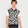 YOURTURN Distorted Check Vest Unisex - Pullover - Black/White 1 YOURTURN Distorted Check Vest Unisex - Pullover - Black/White -Vêtements Soldes 4d3629648aaa4181ae015c59722586b8