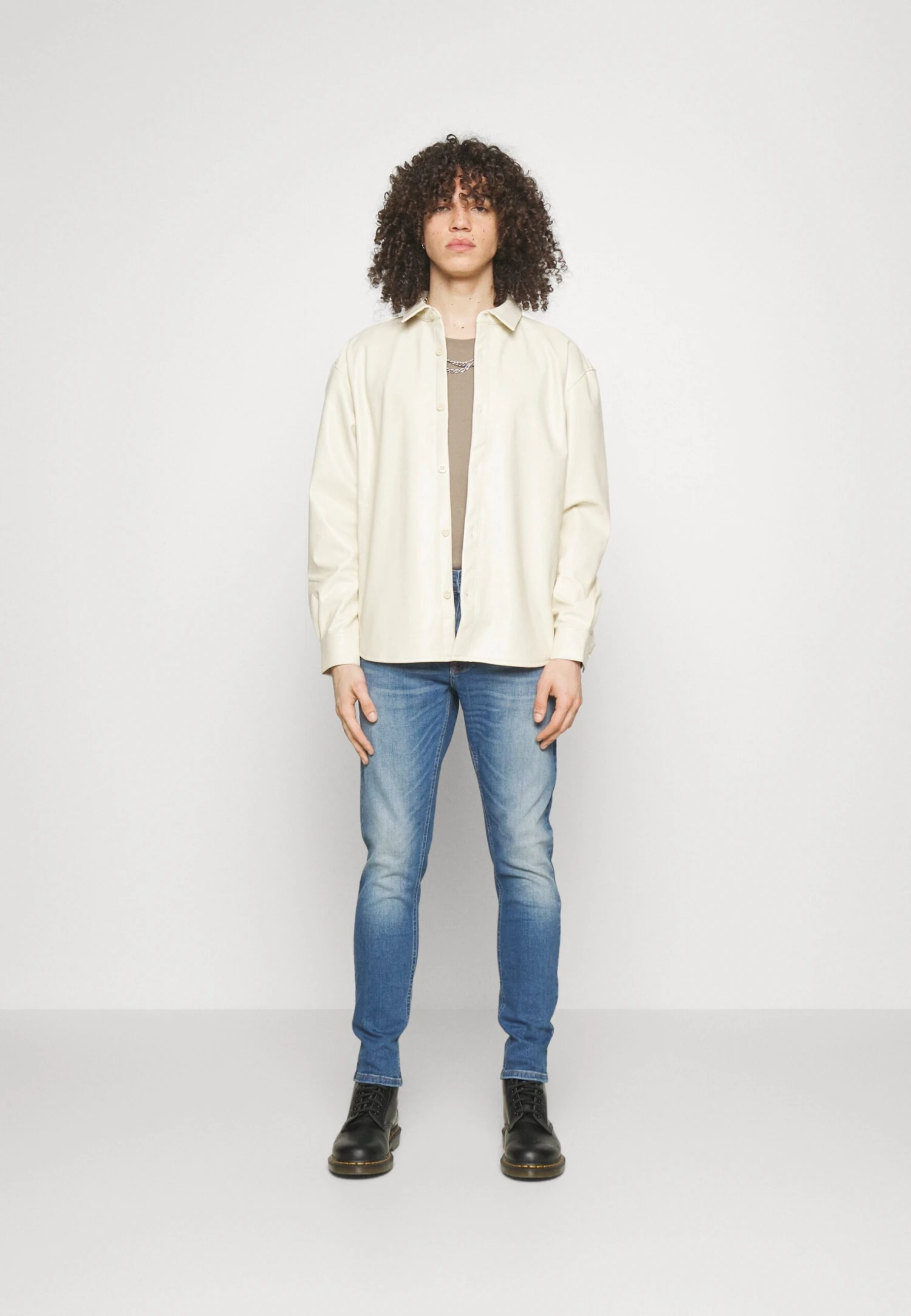 YOURTURN Unisex - Veste En Similicuir - Beige 4 YOURTURN Unisex - Veste En Similicuir - Beige – Image 2