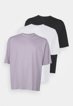 YOURTURN Unisex 3 Pack - T-Shirt Basique - White/Lilac/Black -Vêtements Soldes 74a88e3257534b588c923bdfe378d85a