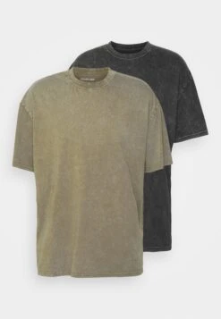 YOURTURN 2 Pack Unisex - T-Shirt Basique - Black/Olive 14 YOURTURN 2 Pack Unisex - T-Shirt Basique - Black/Olive -Vêtements Soldes 87650e8a40104bc792f82977074a6138