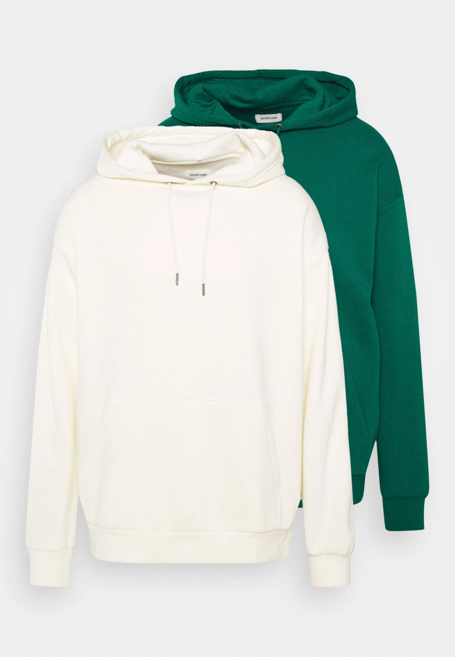 YOURTURN 2 Pack Unisex - Sweat À Capuche - Off-White/Green 3 YOURTURN 2 Pack Unisex - Sweat À Capuche - Off-White/Green
