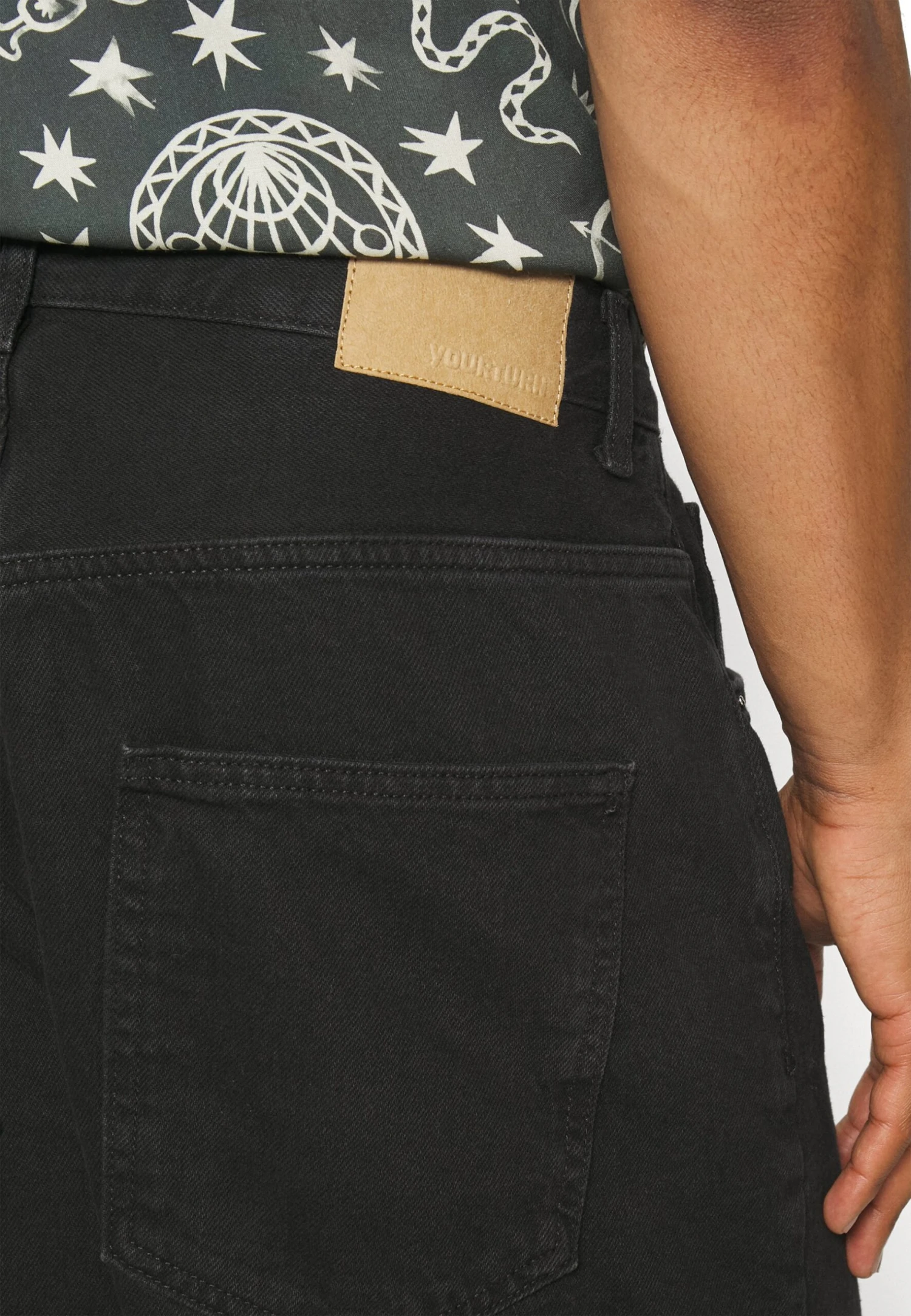 YOURTURN Baggy Jeans Unisex - Jean Boyfriend - Black Denim 7 YOURTURN Baggy Jeans Unisex - Jean Boyfriend - Black Denim – Image 5