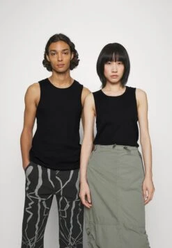 YOURTURN Slim Fit Ribbed Tank Unisex 2 Pack - Débardeur - White/Black -Vêtements Soldes 96335268f9184c26b425f1de3d89ee68