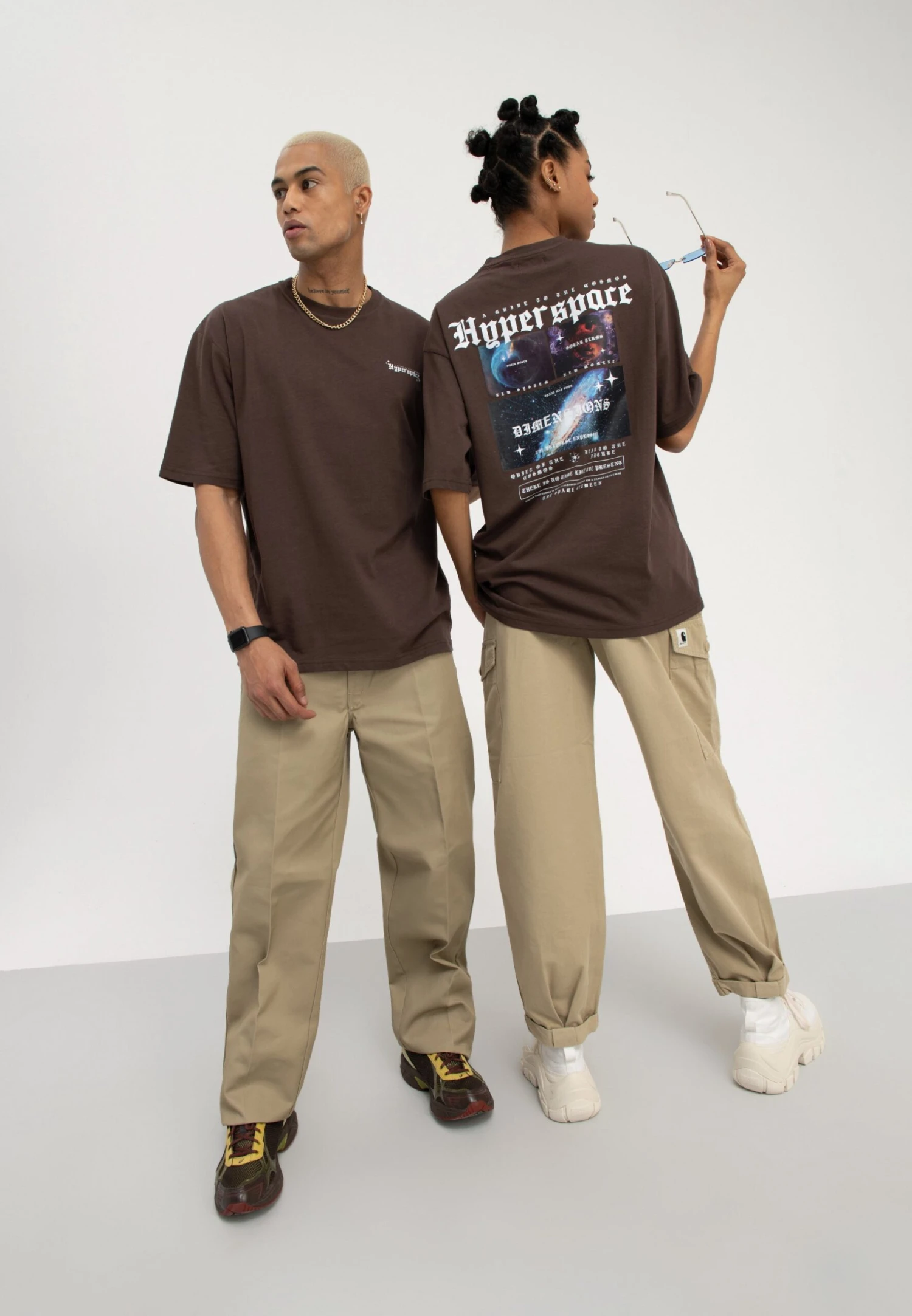 YOURTURN Unisex - T-Shirt Imprimé - Brown 4 YOURTURN Unisex - T-Shirt Imprimé - Brown – Image 2