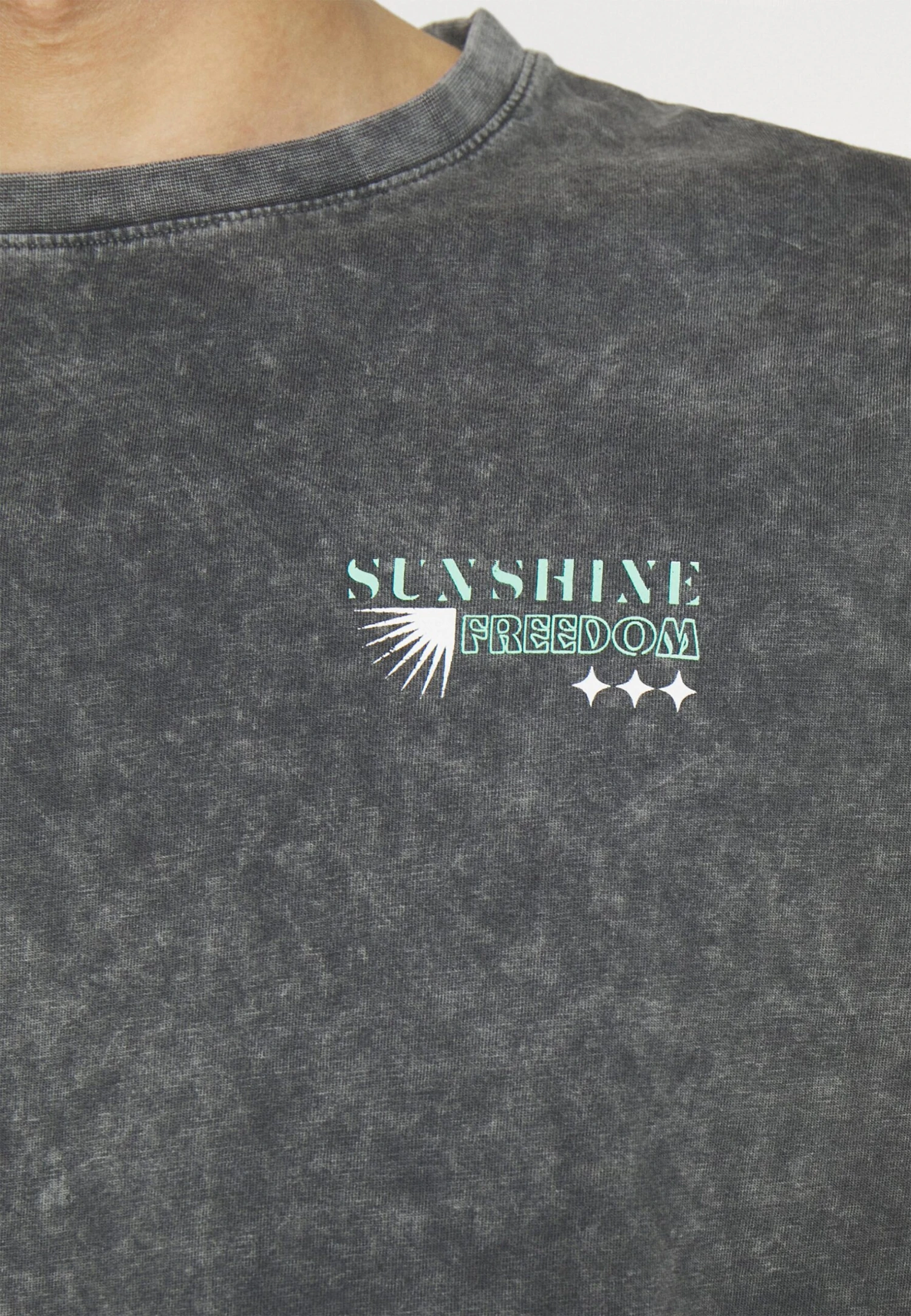 YOURTURN Unisex - T-Shirt Imprimé - Mottled Black 8 YOURTURN Unisex - T-Shirt Imprimé - Mottled Black – Image 6