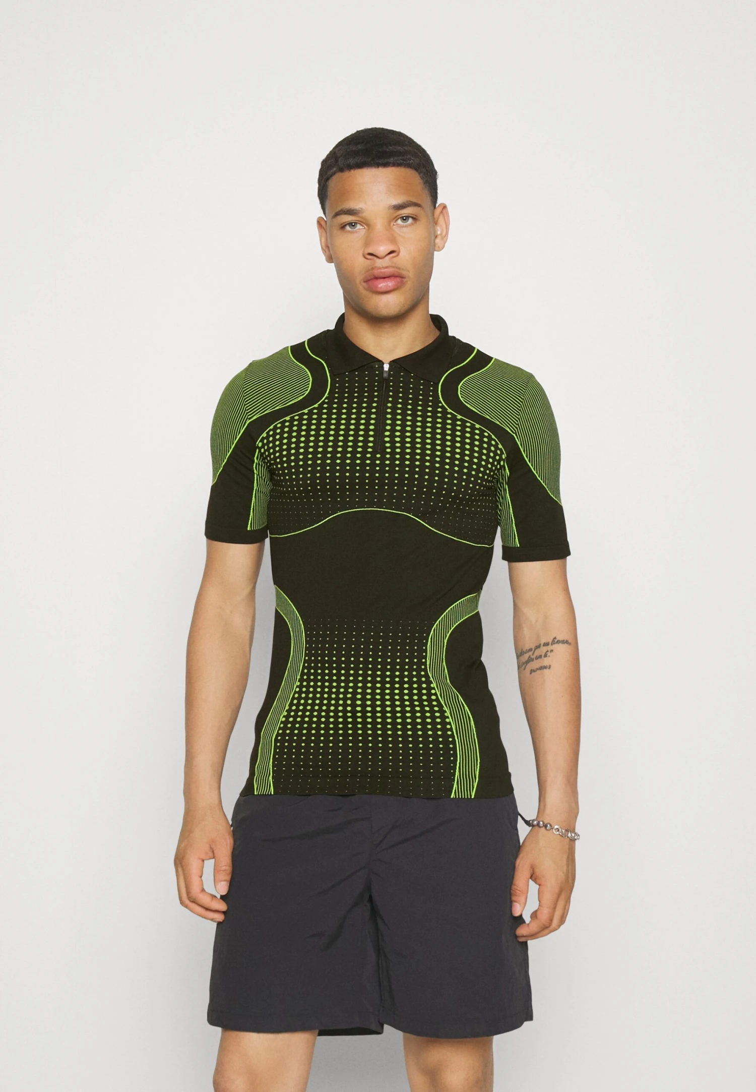 YOURTURN Unisex - Polo - Black/Green 3 YOURTURN Unisex - Polo - Black/Green