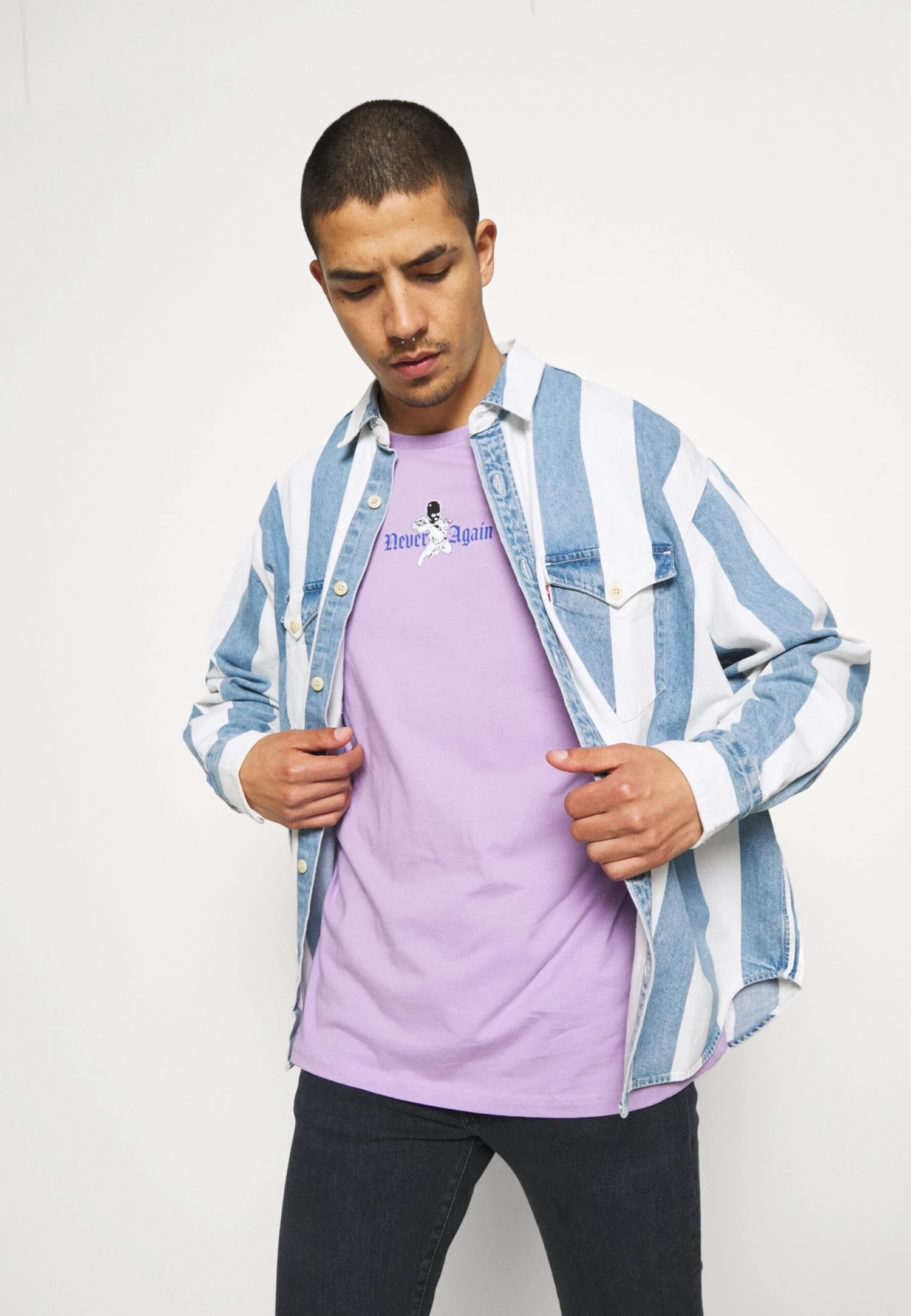 YOURTURN Oversize Unisex - T-Shirt Imprimé - Lilac 6 YOURTURN Oversize Unisex - T-Shirt Imprimé - Lilac – Image 4