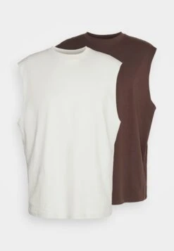 YOURTURN Unisex 2 Pack - Débardeur - Light Grey/Brown -Vêtements Soldes b4a185206552426fb7c0ed2c990e63df