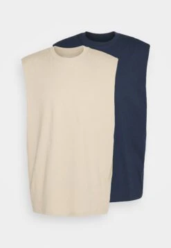 YOURTURN Unisex 2 Pack - Débardeur - Beige/Dark Blue 14 YOURTURN Unisex 2 Pack - Débardeur - Beige/Dark Blue -Vêtements Soldes b55d40a197f94f29b51876acd9a8af53