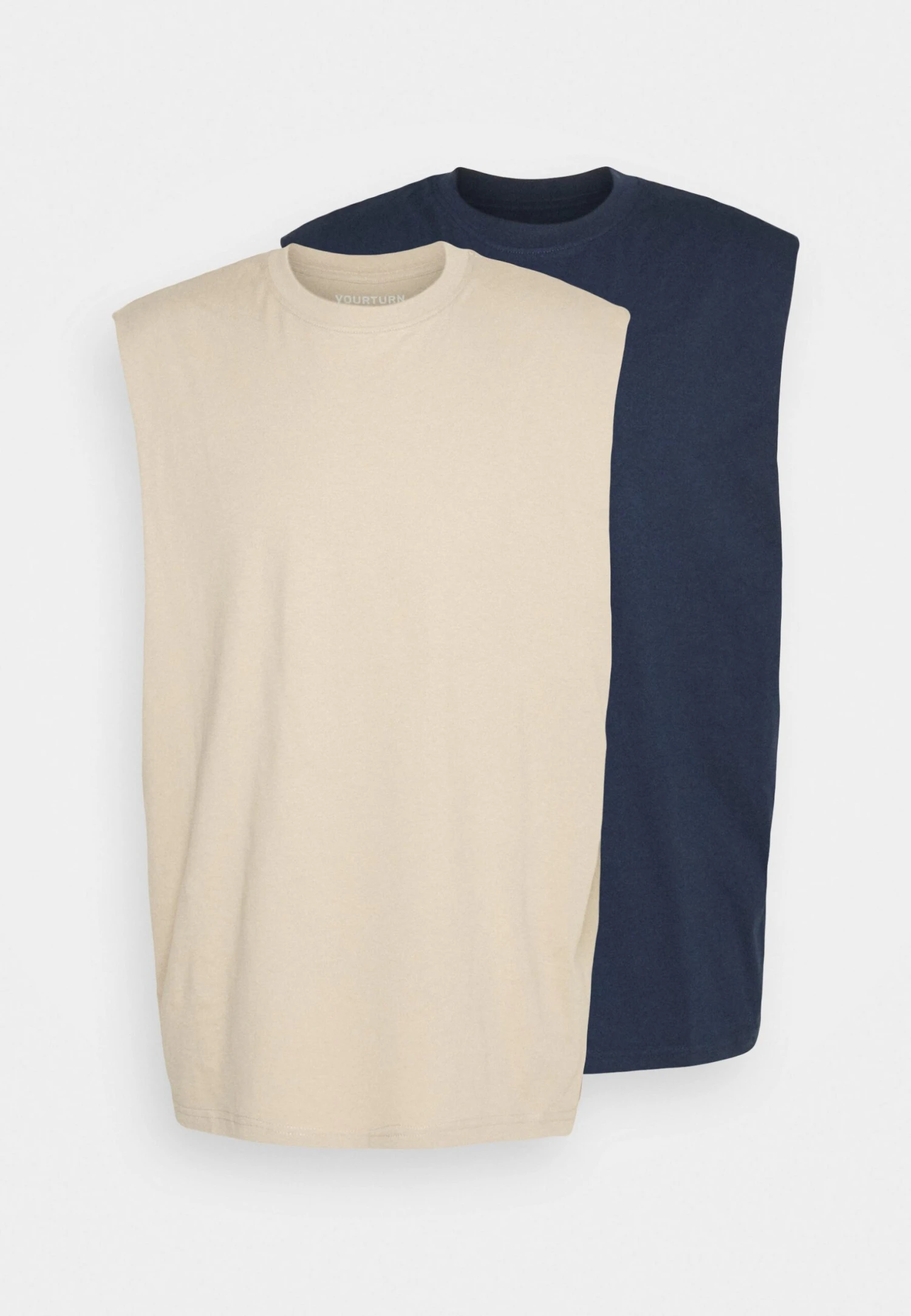 YOURTURN Unisex 2 Pack - Débardeur - Beige/Dark Blue 8 YOURTURN Unisex 2 Pack - Débardeur - Beige/Dark Blue – Image 6