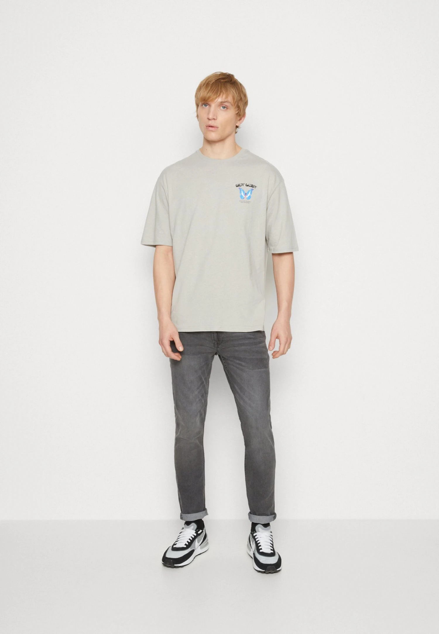 YOURTURN Get Lost Tee Unisex - T-Shirt Imprimé - Grey 4 YOURTURN Get Lost Tee Unisex - T-Shirt Imprimé - Grey – Image 2