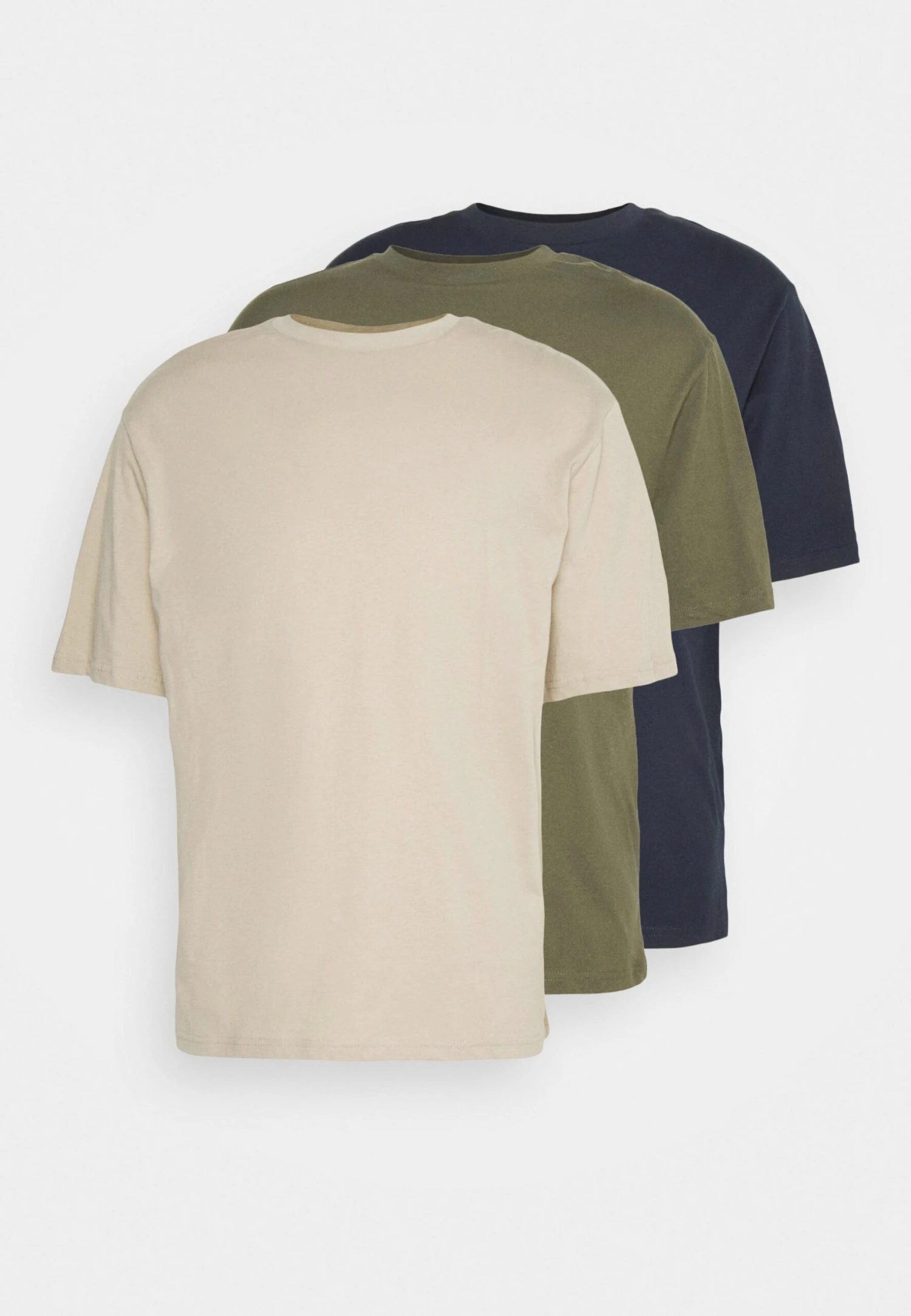 YOURTURN 3Pack Unisex - T-Shirt Basique - Olive, Beige, Dark Blue 9 YOURTURN 3Pack Unisex - T-Shirt Basique - Olive, Beige, Dark Blue – Image 7