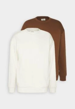 YOURTURN Unisex 2 Pack - Sweatshirt - Dark Brown/Off-White -Vêtements Soldes db8e5dd458f4415695ecd8f474fd5ba3