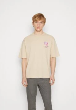 YOURTURN Graphic Tee Unisex - T-Shirt Imprimé - Beige