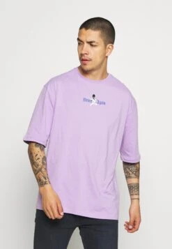 YOURTURN Oversize Unisex - T-Shirt Imprimé - Lilac