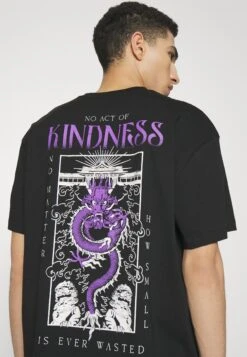 YOURTURN Dragon Graphic Tee Unisex - T-Shirt Imprimé - Black -Vêtements Soldes e95af8e6e24d4c348b5ec6e7778186a0