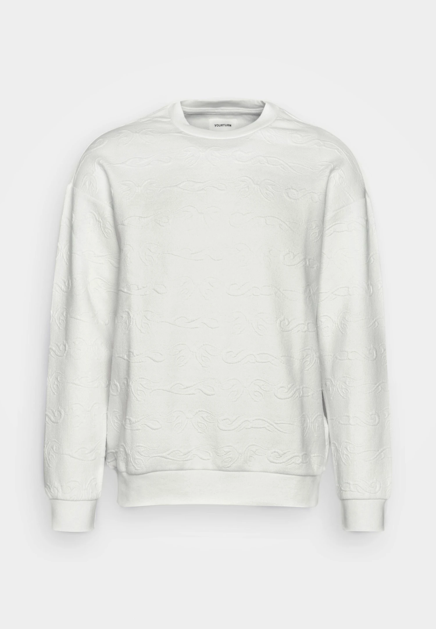 YOURTURN Tribal Embossed Unisex - Sweatshirt - Off White 7 YOURTURN Tribal Embossed Unisex - Sweatshirt - Off White – Image 5