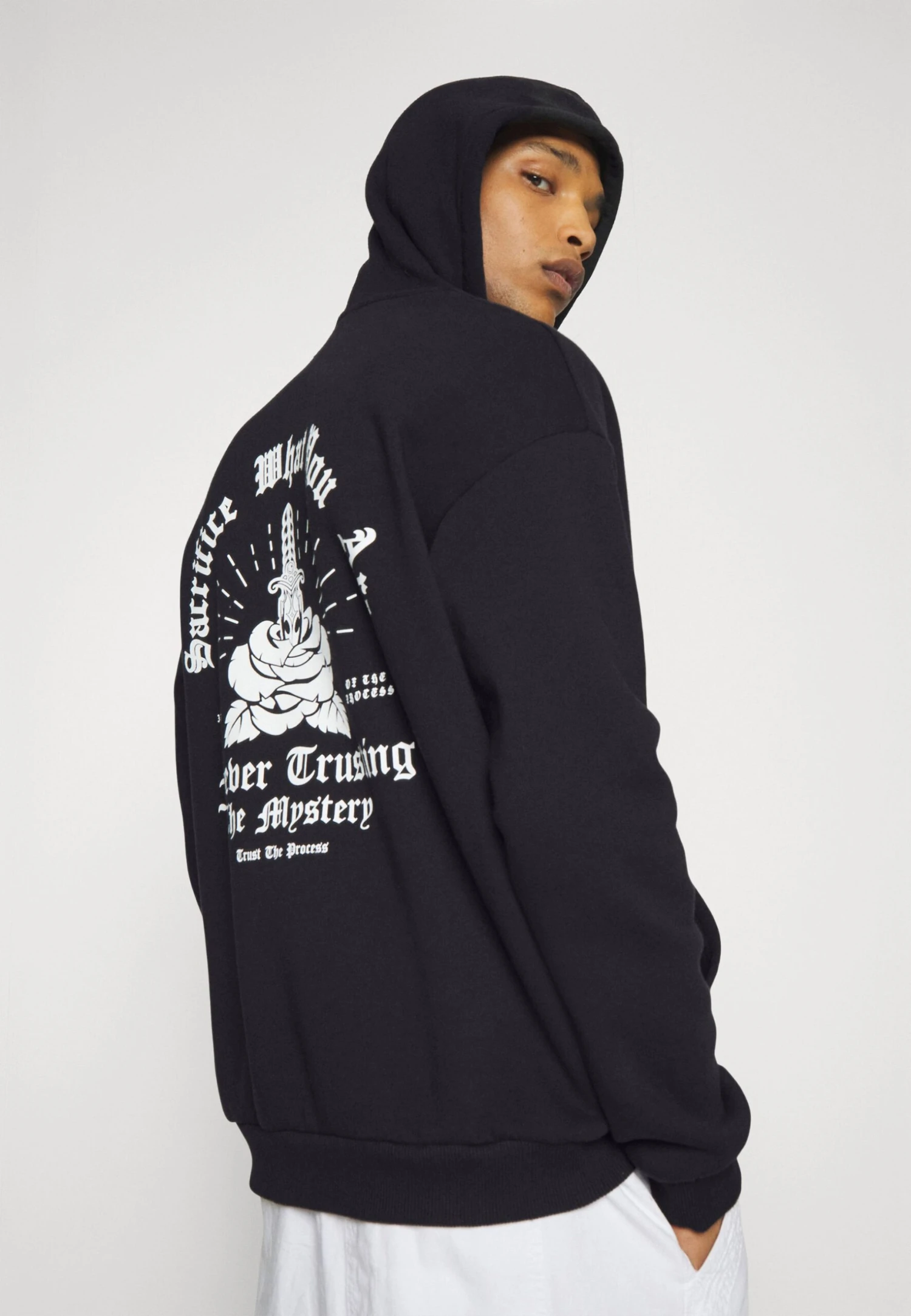 YOURTURN Rose Knife Unisex - Sweat À Capuche - Black 6 YOURTURN Rose Knife Unisex - Sweat À Capuche - Black – Image 4